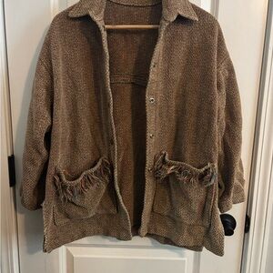 Vintage Brown Textured Jacket